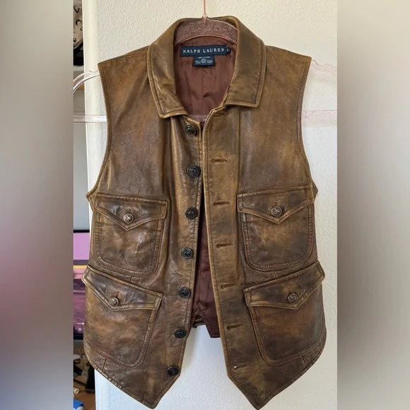 Ralph Lauren | Jackets & Coats | Ralph Lauren Leather Vest | Poshmark